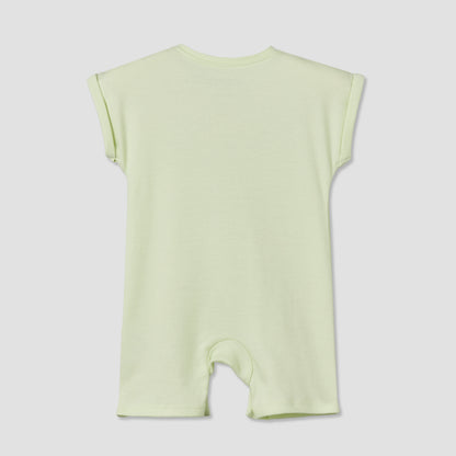 Pack of 4 Juniors Round Neck Short Sleeves Romper with Snap Button Closure