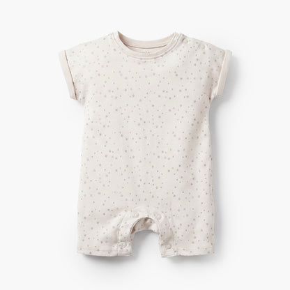 Pack of 4 Juniors Crew Neck Short Sleeve Romper with Snap Button Closure