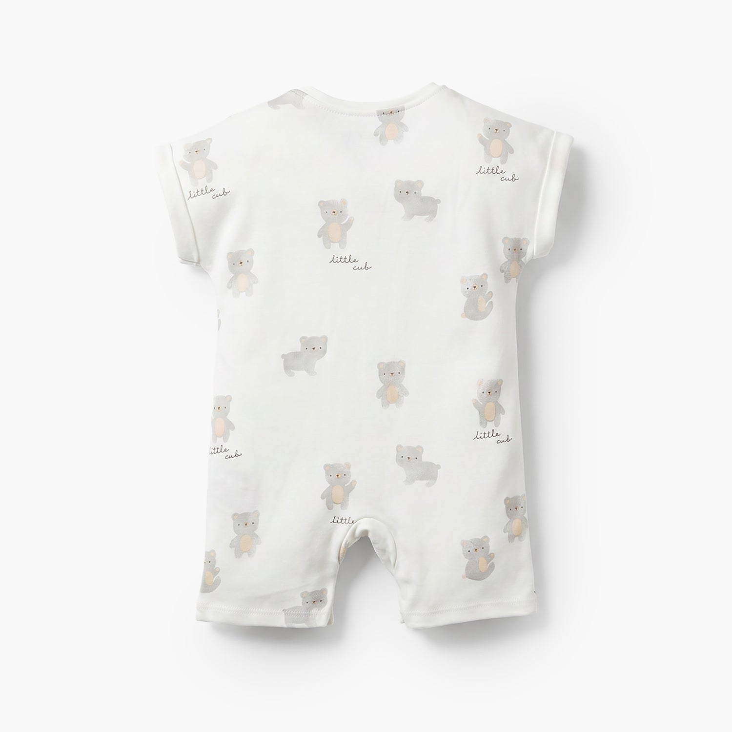 Pack of 4 Juniors Crew Neck Short Sleeve Romper with Snap Button Closure