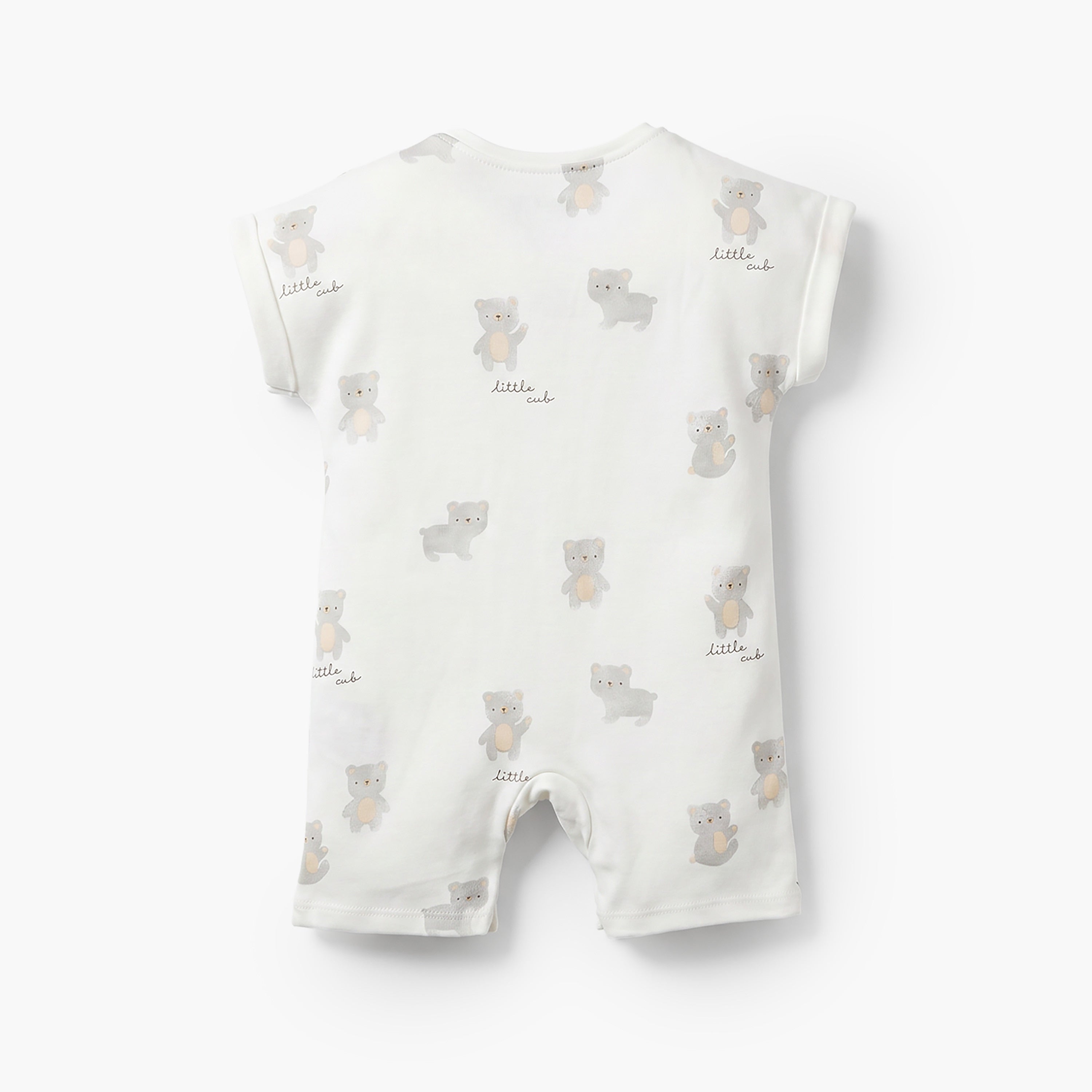 Pack of 4 Juniors Crew Neck Short Sleeve Romper with Snap Button Closure