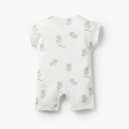 Pack of 4 Juniors Crew Neck Short Sleeve Romper with Snap Button Closure