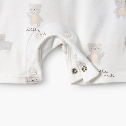Pack of 4 Juniors Crew Neck Short Sleeve Romper with Snap Button Closure