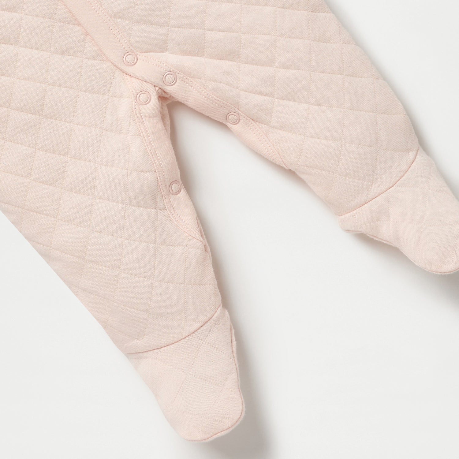 Juniors Quilted Ear Applique Closed Feet Hooded Sleepsuit with Button Closure