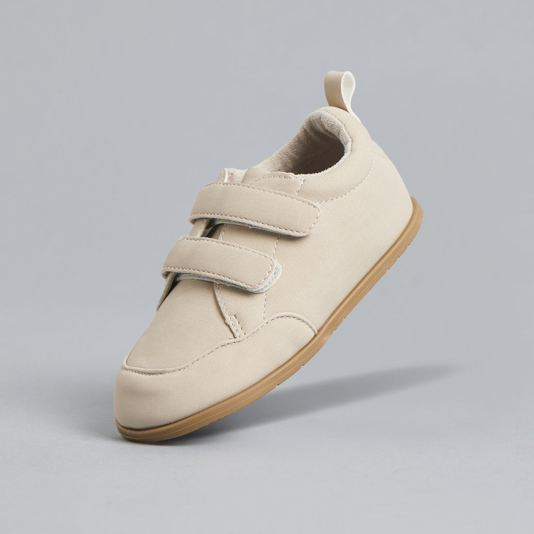 Plain Sneakers with Hook and Loop Closure - Cream / 20