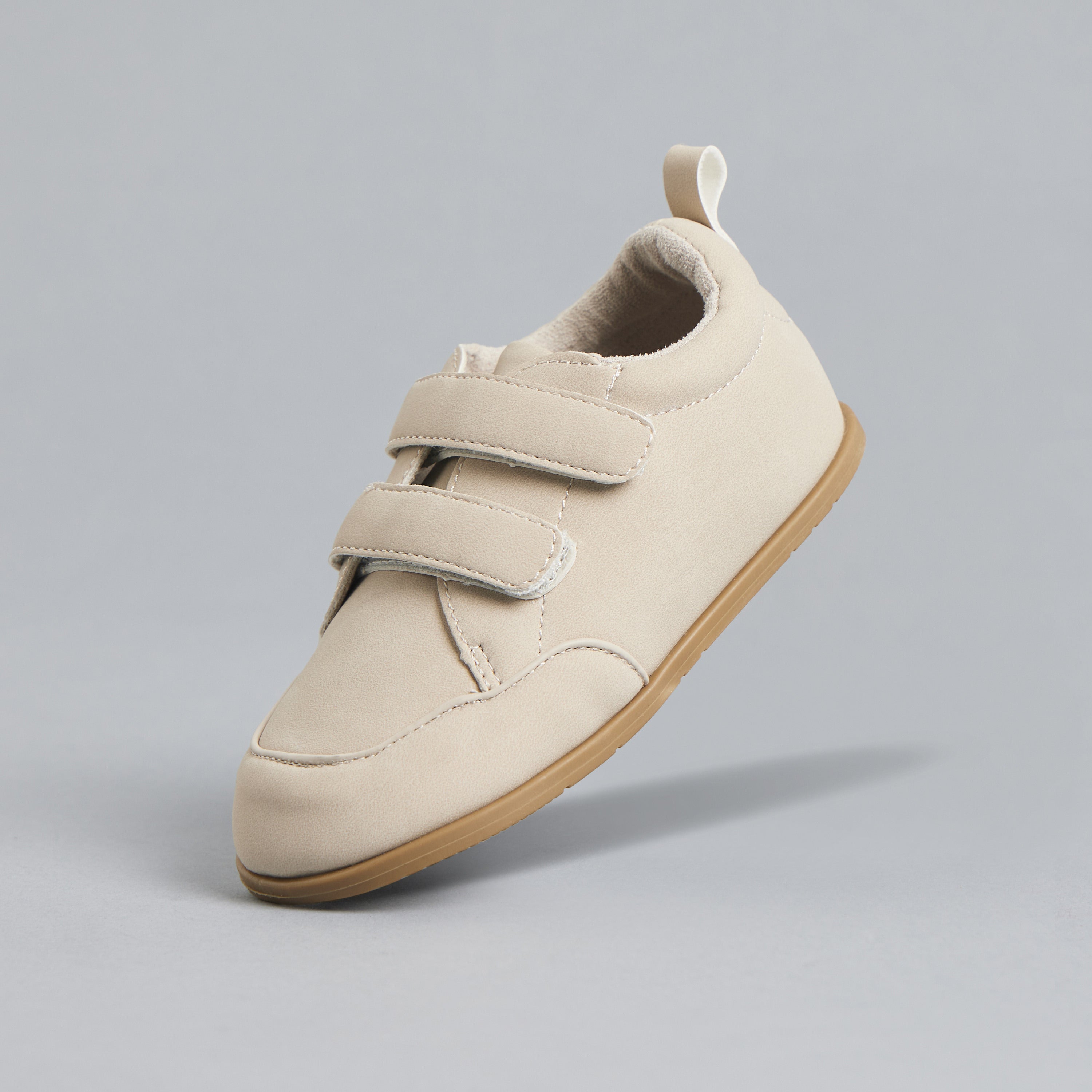 Plain Sneakers with Hook and Loop Closure - Cream / 20