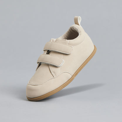 Plain Sneakers with Hook and Loop Closure - Cream / 20