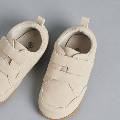 Plain Sneakers with Hook and Loop Closure