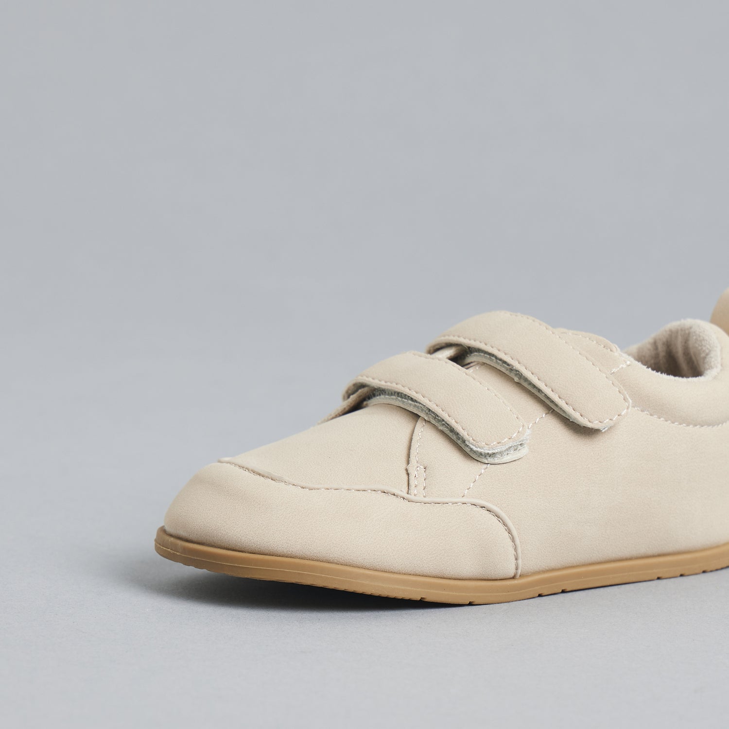 Plain Sneakers with Hook and Loop Closure