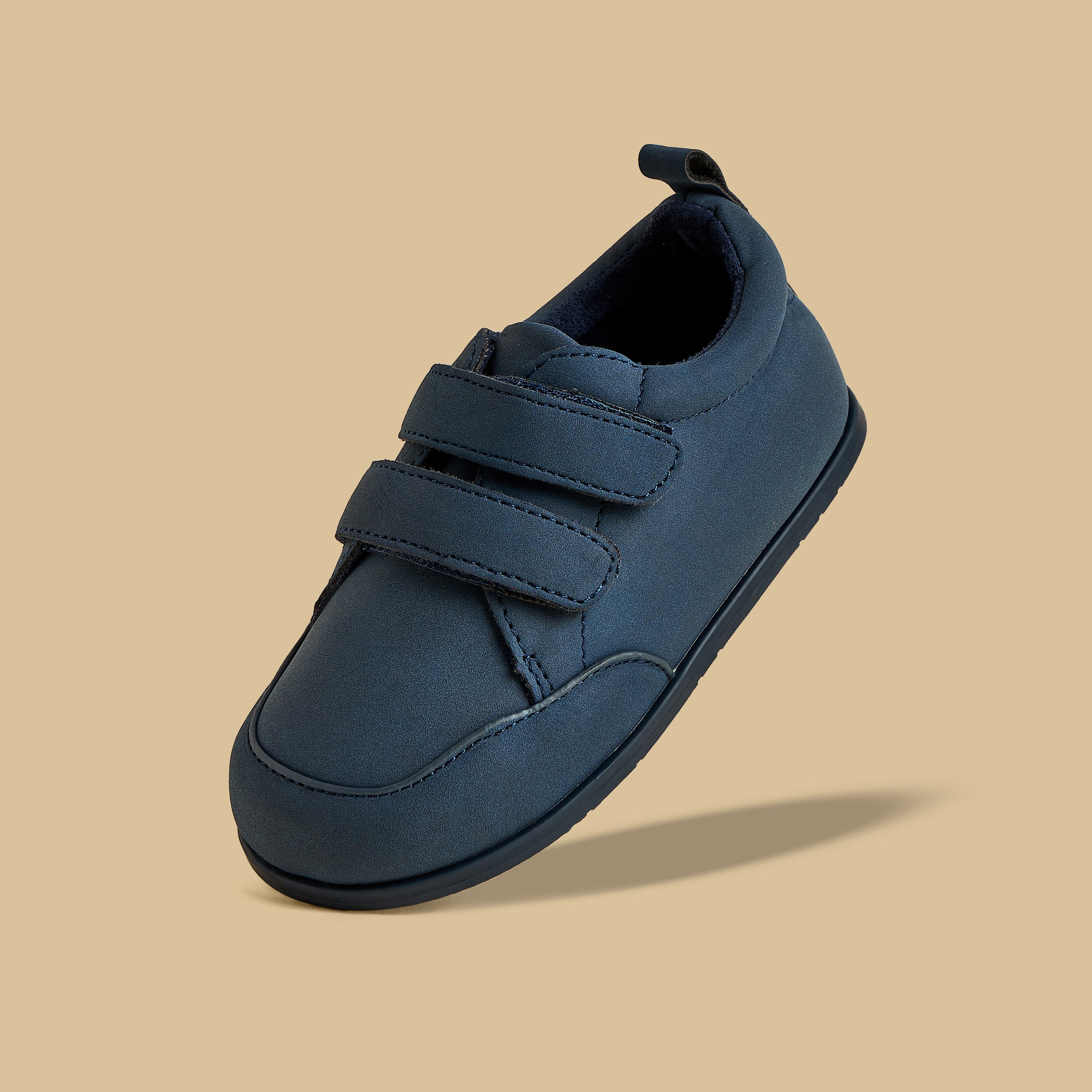 Plain Sneakers with Hook and Loop Closure