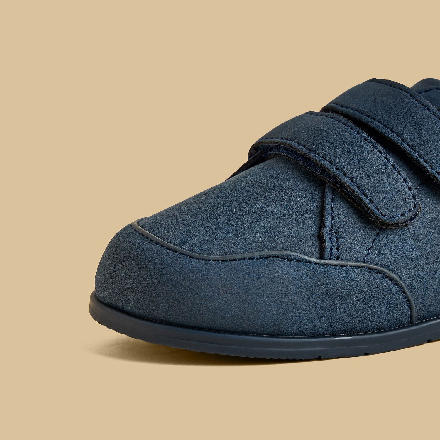 Plain Sneakers with Hook and Loop Closure