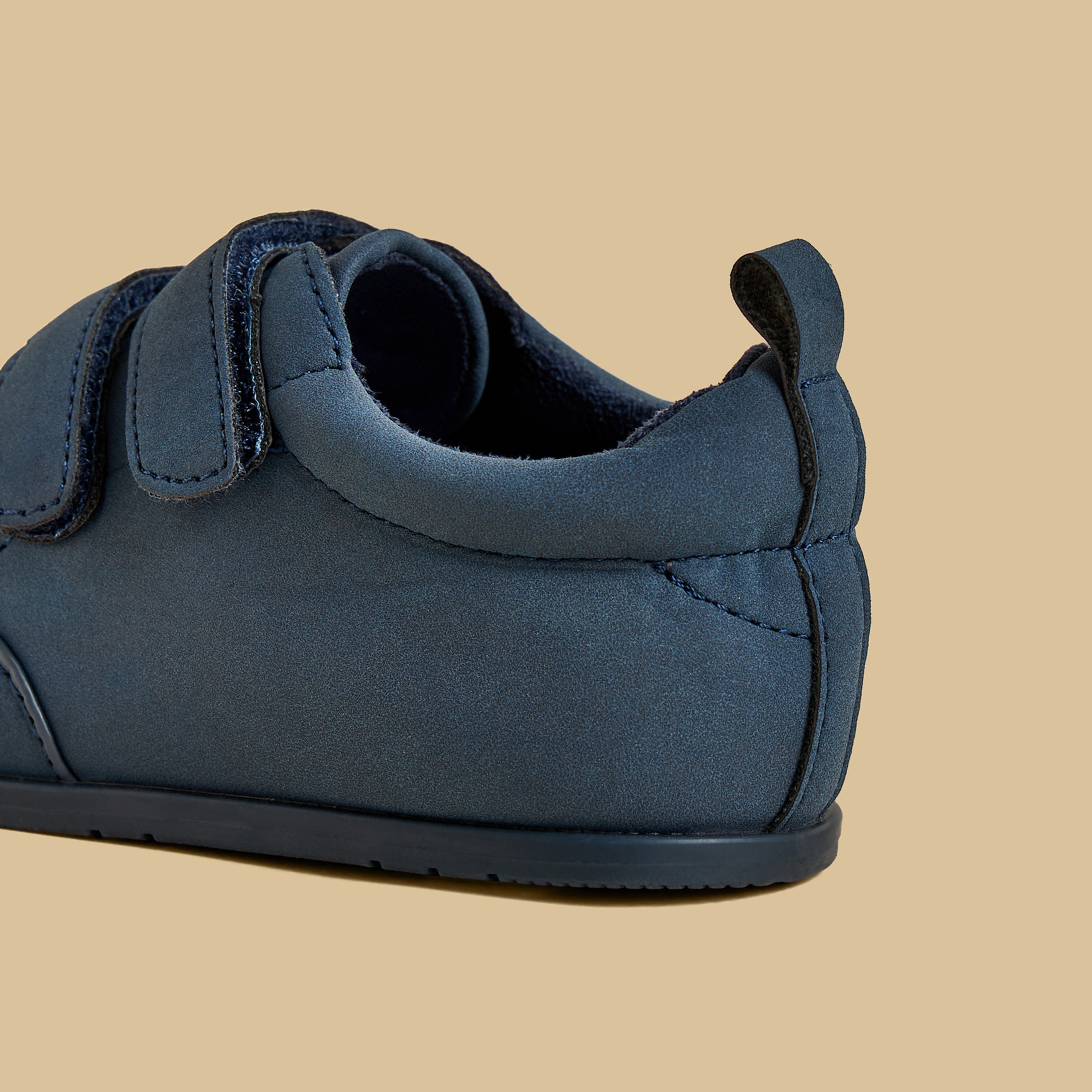 Plain Sneakers with Hook and Loop Closure