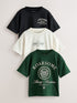 Green Tiger Short Sleeve Graphic T-Shirts 3 Pack (3mths-7yrs) - Green Tiger / 12-18 Months (80-86cm)