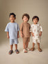 Neutral/Blue/White Cactus Short Sleeve T-Shirt and Shorts Set 3 Pack (3mths-7yrs) - Size 3-6 Months (62-68cm) - Neutral/Blue/White Cactus