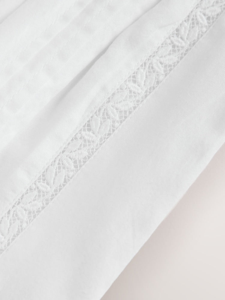 White Lace Woven Baby Romper (0mths-2yrs)