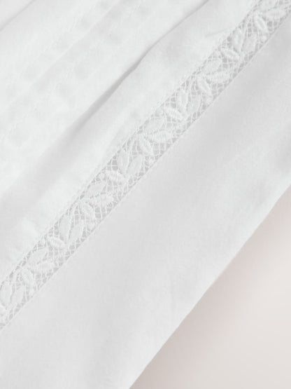 White Lace Woven Baby Romper (0mths-2yrs)