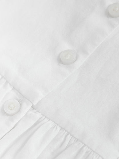 White Lace Woven Baby Romper (0mths-2yrs)