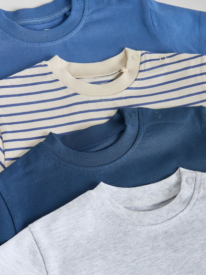 Blue Short Sleeve Baby T-Shirts 4 Pack (0mths-2yrs)