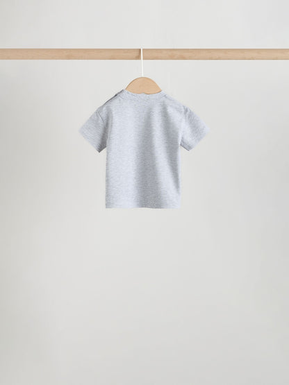 Mono/Neutral Short Sleeve Baby T-Shirts 4 Pack (0mths-2yrs)