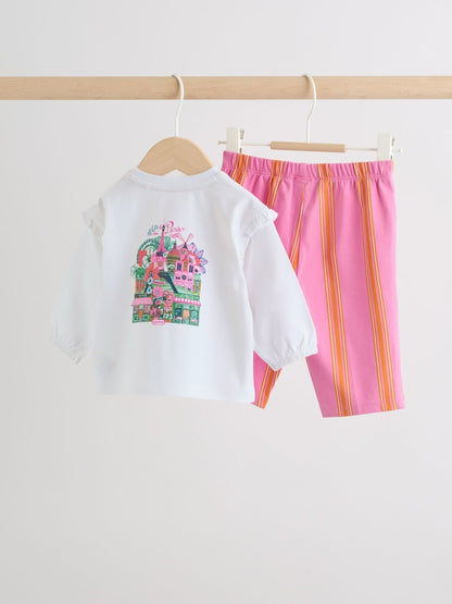 Ecru Seminal X Car Pintos Baby T-Shirt And Joggers Set (0mths-2yrs) - Size Up to 1 Month (56cm)