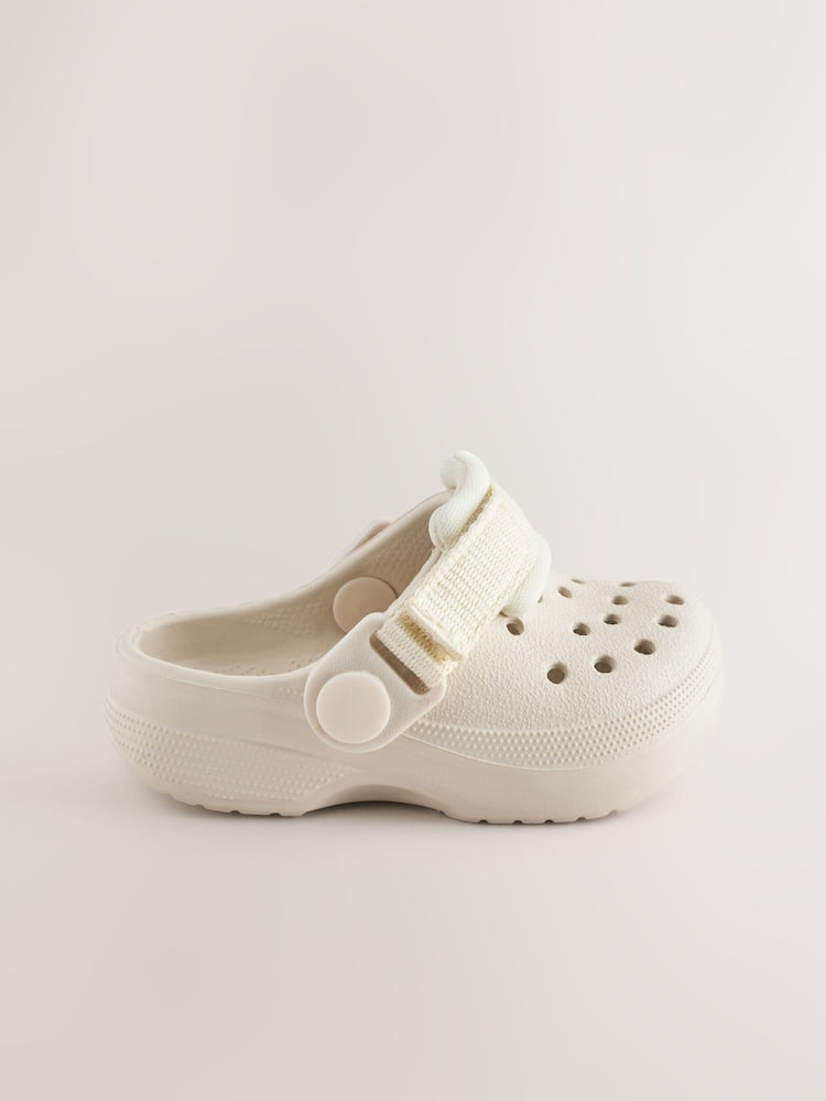 Neutral Touch Fastening Baby Clogs (0-2mths) - Size Up To 3 Months (50 - 62cm)