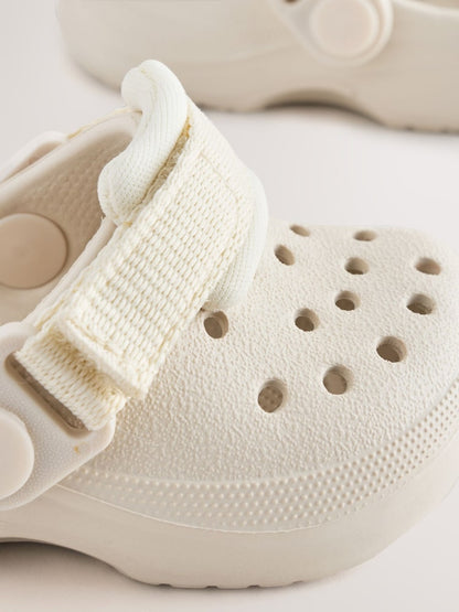 Neutral Touch Fastening Baby Clogs (0-2mths) - Size Up To 3 Months (50 - 62cm)