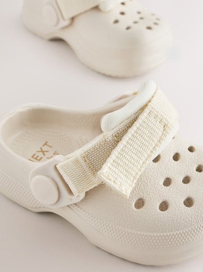 Neutral Touch Fastening Baby Clogs (0-2mths) - Size Up To 3 Months (50 - 62cm)