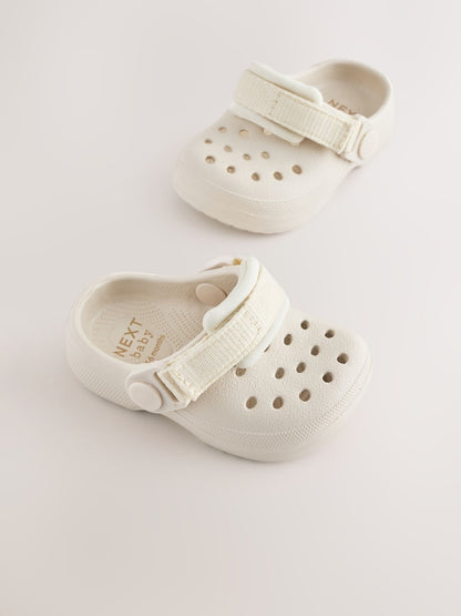 Neutral Touch Fastening Baby Clogs (0-2mths) - Size Up To 3 Months (50 - 62cm)