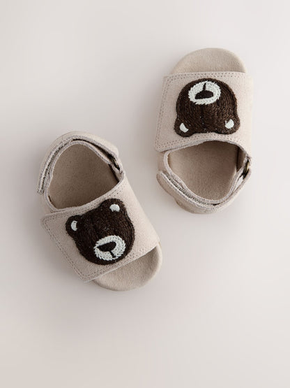 Neutral Bear Touch Fastening Baby Sandals (0-2mths)