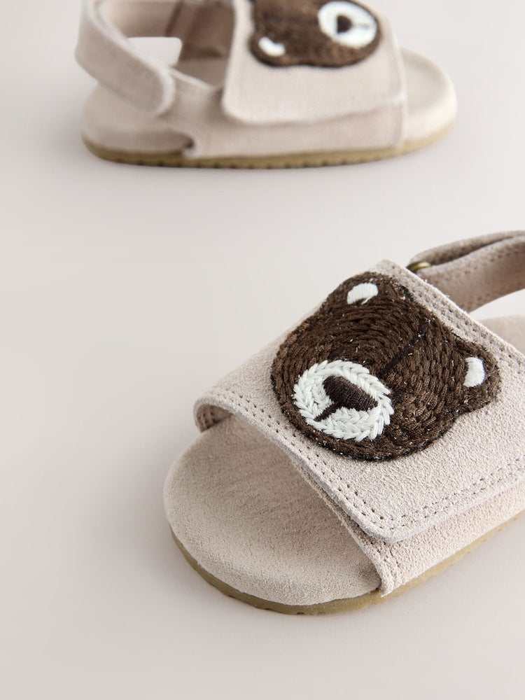 Neutral Bear Touch Fastening Baby Sandals (0-2mths)