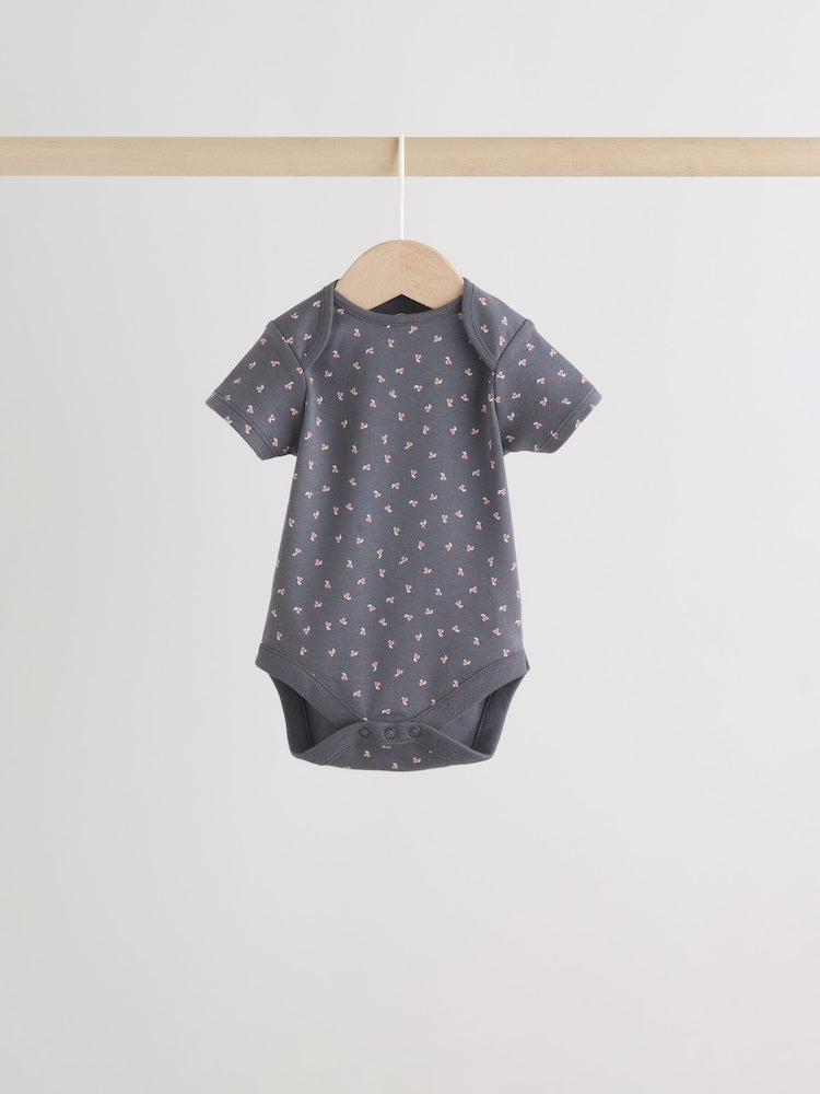Neutral Short Sleeve Bodysuits 5 Pack
