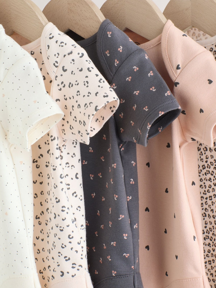 Neutral Short Sleeve Bodysuits 5 Pack