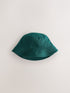 Green Cotton Canvas Bucket Hat (3mths-16yrs) - 11-13 Years (146-158cm)