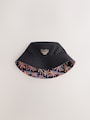 Black Multi Palm Trees Reversible Bucket Hat (1-16yrs) - Size 1-2 Years (80-92cm)