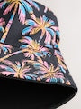 Black Multi Palm Trees Reversible Bucket Hat (1-16yrs) - Size 1-2 Years (80-92cm)