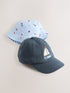 Blue Boats Cap Bucket Hats 2 Pack (3mths-10yrs) - 7-10 Years (122-140cm)