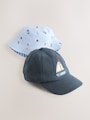 Blue Boats Cap Bucket Hats 2 Pack (3mths-10yrs) - Size 3-9 Months (62-74cm)