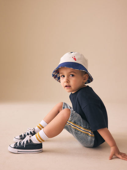 Red/White/Blue Lobster Reversible Bucket Hat (3mths-16yrs)