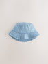 Blue/White Railway Stripe Bucket Hat (3mths-13yrs) - Size 3-9 Months (62-74cm) - Default 1