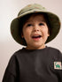 Khaki Green All-Over Embroidered Dinosaur Bucket Hat (3mths-10yrs) - 7-10 Years (122-140cm)