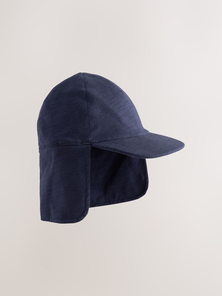 Navy Blue Jersey Legionnaire Hat (3mths-10yrs) - 7-10 Years (122-140cm)