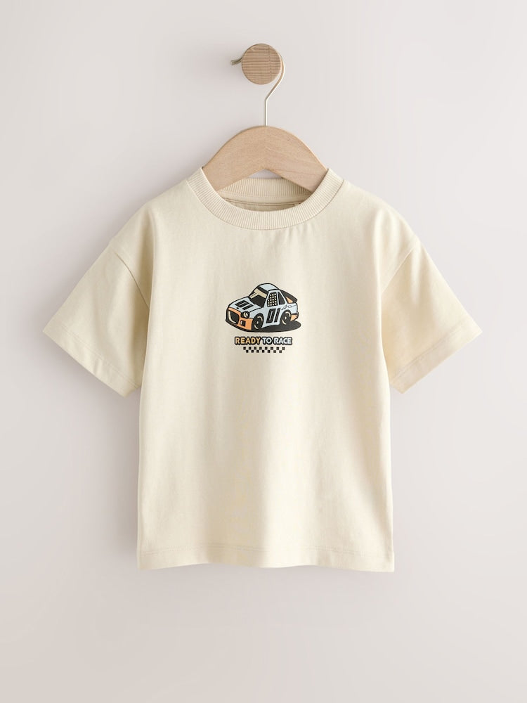 Cream Race Car