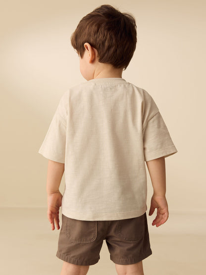White Neutral Diggers Short Sleeve Appliqué T-Shirt (3mths-7yrs) - Size 3-6 Months (62-68cm)