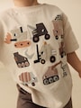 White Neutral Diggers Short Sleeve Appliqué T-Shirt (3mths-7yrs) - Size 3-6 Months (62-68cm)