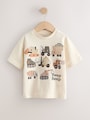 White Neutral Diggers Short Sleeve Appliqué T-Shirt (3mths-7yrs) - Size 3-6 Months (62-68cm)