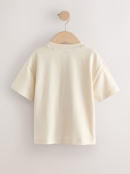 White Neutral Diggers Short Sleeve Appliqué T-Shirt (3mths-7yrs) - Size 3-6 Months (62-68cm)