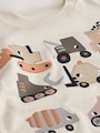 White Neutral Diggers Short Sleeve Appliqué T-Shirt (3mths-7yrs) - Size 3-6 Months (62-68cm)