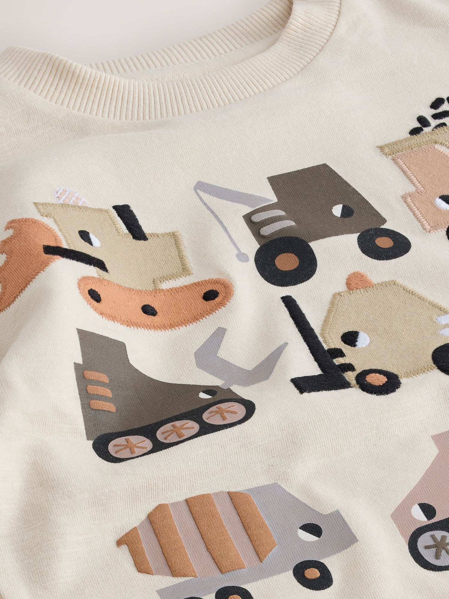 White Neutral Diggers Short Sleeve Appliqué T-Shirt (3mths-7yrs) - Size 3-6 Months (62-68cm)