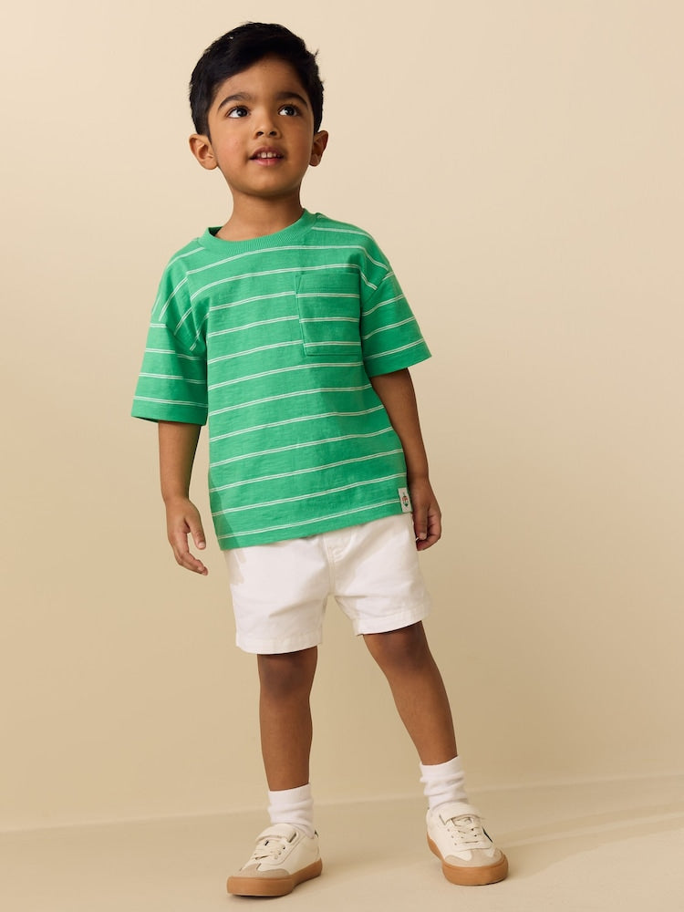 Green Pocket Short Sleeve Stripe T-Shirt (3mths-7yrs) (3mths-7yrs)