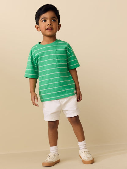 Green Pocket Short Sleeve Stripe T-Shirt (3mths-7yrs) (3mths-7yrs)