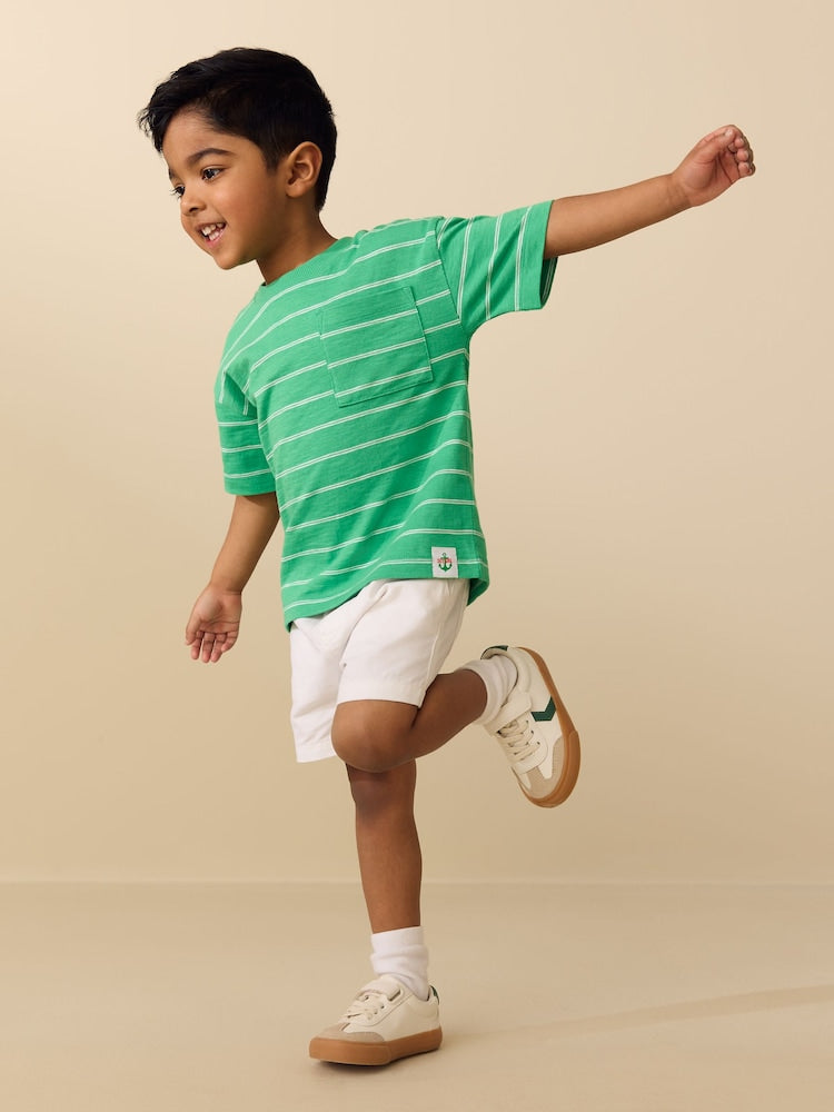 Green Pocket Short Sleeve Stripe T-Shirt (3mths-7yrs) (3mths-7yrs)